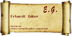 Erhardt Gábor névjegykártya
